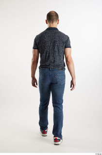 Serban  1 back view blue jeans blue t shirt…